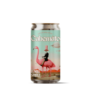 Cabanato Rumba Spritz can with vibrant tropical dance-inspired label artwork in warm tones